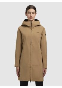 Khujo Damen Regenmantel "SANNI", beige, casual, Gr. S, unifarben, Web, 100% Polyester, Mäntel