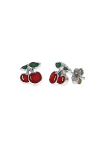 Vivance Paar Ohrstecker "925/- Sterling Silber Kirschen", ONE-SIZE, Silber 925 (Sterlingsilber), weiß, Silber 925 (Sterlingsilber), Ohrringe