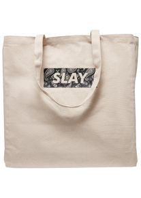MisterTee Damen Umhängetasche "MisterTee Unisex SLAY Oversize Canvas Tote Bag", weiß, Baumwolle, unifarben, Taschen