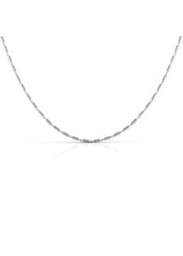 Vivance Damen Collierkettchen "925/- Sterling Silber rhodiniert", 42 + 5cm, Silber 925 (Sterlingsilber), L: 47cm B: 1.5mm, weiß, Silber 925