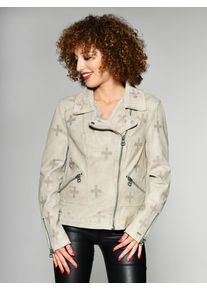 Maze Damen Lederjacke "Movas", weiß, Gr. S, Obermaterial: 100% Lammleder / Futter: 100% Polyester, Jacken