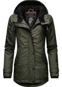Navahoo Damen Regenjacke "Lindraa", grün, modisch, Gr. M, Oberstoff: 60% Polyvinylchlorid, 30% Polyester, 10% Polyurethan, Futter: 100% Polyester,