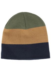 ZIGZAG Kinder Strickmütze "Nemo", grün, casual, gestreift, 100% Polyacryl, Mützen, mit farbenfrohem Farb-Block-Look