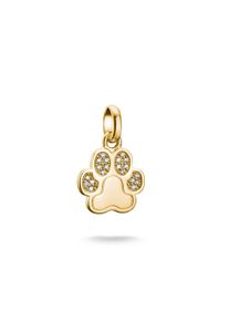 Thomas Sabo Damen Charm-Einhänger "Charm Pfoten-Design - Connect, CC1259-051-14, CC1259-414-14", gold, Silber 925, recycelt, Charms, mit Zirkonia