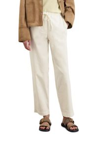 Marc O'Polo MARC O'POLO Damen Chinohose "aus Organic-Cotton-Leinen-Mix", weiß, casual, Gr. 38, unifarben, Obermaterial: 88% Baumwolle, 12% Leinen, Hosen