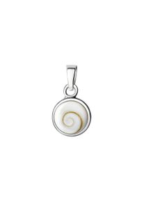 Vivance Damen Ketten-Anhänger "925/- Sterling Silber Muschel weiß", ONE-SIZE, Silber 925 (Sterlingsilber), 1,4 g, weiß, Silber 925 (Sterlingsilber),