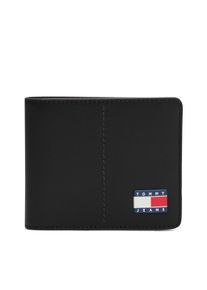 Tommy Jeans Geldbörse "TJM HERITAGE LEATHER CC WALLET", schwarz, Leder, Textil, Lederimitat, Basic,casual, Kleinlederwaren, Men Geldbeutel,