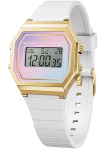 Ice Watch ICE-WATCH Damen Chronograph "ICE digit retro sunset - Small", weiß, Armbanduhren, Quarzuhr, Armbanduhr, Damenuhr, digital, Silikonarmband,
