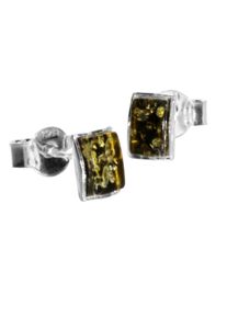 OSTSEE-SCHMUCK Damen Paar Ohrstecker "OSTSEE-SCHMUCK Ohrstecker Classic 6x4 mm", 7 x 5mm, Silber 925 (Sterlingsilber), weiß, Silber 925