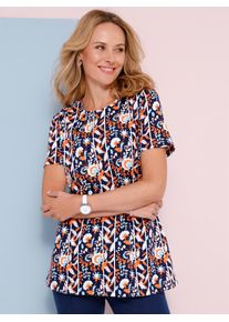 Classic Basics Damen Longshirt "Longshirt", bunt, Gr. 42, gemustert, mehrfarbig, 100% Baumwolle, Shirts