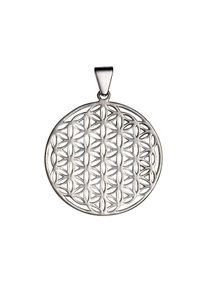 Vivance Damen Ketten-Anhänger "925 Sterling Silber rhodiniert Blume des Lebens", ONE-SIZE, Silber 925 (Sterlingsilber), 1,0 g, weiß, Silber 925