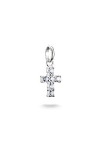 Thomas Sabo Damen Charm Kreuz "Charm Kreuz - Connect, CC1206-051-14, CC1206-051-9", silber, Silber 925, recycelt, Charms, mit Zirkonia (synth.)