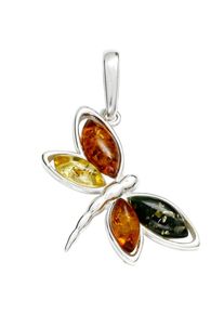 OSTSEE-SCHMUCK Damen Ketten-Anhänger "OSTSEE-SCHMUCK Anhänger Schmetterling Anhänger Schmetterling", 34 x 22mm, Silber 925 (Sterlingsilber), 2.6 g,