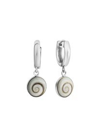 Vivance Damen Paar Ohrhänger "925/-Sterling Silber rhodiniert Muschel", ONE-SIZE, Silber 925 (Sterlingsilber), weiß, Silber 925 (Sterlingsilber),