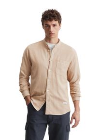 Marc O'Polo Herren Langarmhemd "aus weichem Bio-Baumwoll-Twill", braun, Gr. XXL, MARC O'POLO DENIM, unifarben, Obermaterial: 100% Baumwolle, Hemden