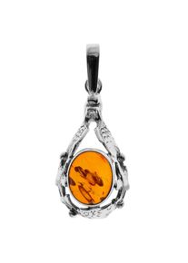 OSTSEE-SCHMUCK Damen Ketten-Anhänger "OSTSEE-SCHMUCK Anhänger Fischland 34x14 mm", 34 x 14mm, Silber 925 (Sterlingsilber), 3.5 g, weiß, Silber 925