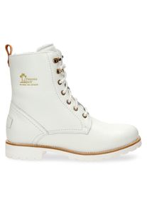 Panama Jack Damen Winterboots "FARA IGLOO TRAV", Gr. 41, weiß, Nappaleder, unifarben, kontrastfarbene Details, modisch, Schuhe, Schnürboots,