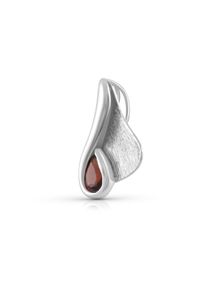 Vivance Damen Ketten-Anhänger "925/- Sterling Silber rhodiniert Granat", ONE-SIZE, Silber 925 (Sterlingsilber), 2,7 g, weiß, Silber 925