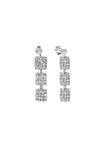 Vivance Damen Paar Ohrstecker "925 Sterling Silber rhodiniert Struktur", ONE-SIZE, Silber 925 (Sterlingsilber), weiß, Silber 925 (Sterlingsilber),