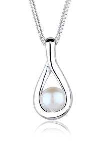 Elli Damen Perlenkette "Infinity Süßwasserzuchtperle 925 Sterling Silber", 45, ohne Stein, Silber 925 (Sterlingsilber), L: 45cm, weiß, Silber 925