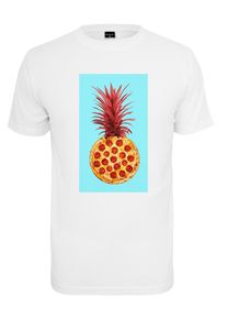 MisterTee Herren T-Shirt "MisterTee Herren Pizza Pineapple Tee", weiß, casual, Gr. XL, bedruckt, 100% Baumwolle, Shirts