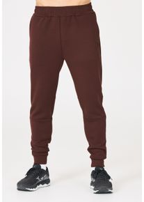 Virtus Herren Sweathose "Taro", rot, casual, Gr. S, unifarben, 78% Polyester, 17% Viskose, 5% Elasthan, Hosen, mit angenehmem Dehnbund