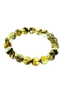 OSTSEE-SCHMUCK Damen Armband "OSTSEE-SCHMUCK Armband Kugel 10 mm Armband Kugel 10 mm", 19cm, Bernstein, grün, Bernstein, Armbänder