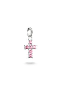 Thomas Sabo Damen Charm Kreuz "Charm Kreuz - Connect, CC1206-051-14, CC1206-051-9", bunt, Silber 925, recycelt, Charms, mit Zirkonia (synth.)