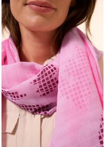 Cecil Damen Schalcherry blossom pink, casual, gemustert, Stoff, 100% Polyester, Modetücher, mit grafischem Muster