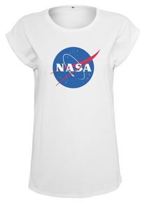 MisterTee Herren T-Shirt "MisterTee Damen Ladies NASA Insignia Tee", weiß, casual, Gr. 5XL, bedruckt, 100% Baumwolle, Shirts