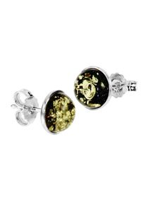 OSTSEE-SCHMUCK Damen Paar Ohrstecker "OSTSEE-SCHMUCK Ohrstecker Classic 8 mm Ohrstecker Classic 8 mm", 9mm rund, Silber 925 (Sterlingsilber), weiß,
