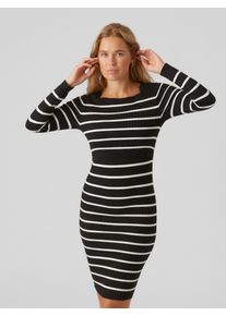 MAMALICIOUS Damen Umstandskleid "MLNEWSIV JUNE LS UK KNIT DRESS 2F A NOOS", schwarz-weiß, modisch, Gr. XL, gestreift, Rippstrick, Obermaterial: 70%
