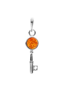 OSTSEE-SCHMUCK Damen Ketten-Anhänger "OSTSEE-SCHMUCK Anhänger Schlüssel Anhänger Schlüssel", 40 x 10mm, Silber 925 (Sterlingsilber), 2,3 g, weiß,