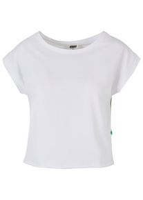 Urban Classics Herren T-Shirt "Urban Classics Damen Ladies Organic Open Edge Tee", weiß, casual, Gr. 4XL, unifarben, 100% Baumwolle, Shirts