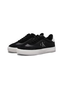 Damen Plateausneaker "CLASSIC CUPSOLE LOW MG MIX", Calvin Klein Jeans, Gr. 40, schwarz-weiß, Leder, Lederimitat, unifarben mit Farbeinsatz,