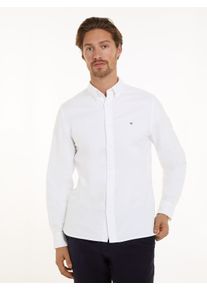 Tommy Hilfiger Herren Langarmhemd "SOLID HERITAGE OXFORD RF SHIRT", weiß, casual, Gr. XXXL, Web, Obermaterial: 100% Baumwolle, Hemden