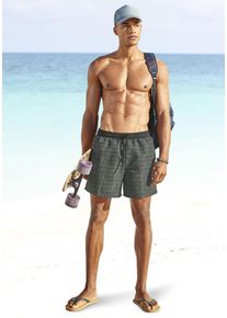Bench. Herren Badeshorts, grün, Gr. S, bedruckt, Microfaser, Polyester, Microfaser, Badehosen, Innenslip, mit kleiner Innentasche, Gesäßtasche mit