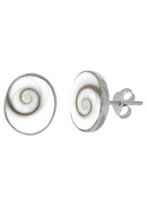 Vivance Damen Paar Ohrstecker "925 Silber Muschel weiß", ONE-SIZE, Silber 925 (Sterlingsilber), weiß, Silber 925 (Sterlingsilber), Ohrringe