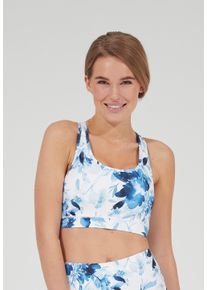 ENDURANCE ATHLECIA ATHLECIA Damen Sport-BH "Zuri Printed", Gr. L, weiß, 81% Polyester, 19% Elasthan, bedruckt, geblümt, mehrfarbig, sportlich, BHs, mit trendigem