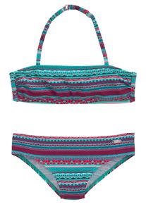 Buffalo Kinder Bandeau-Bikini "Lux Kids", grün, Gr. 170, gemustert, bedruckt, Polyamid, Bikini-Sets, mit abstraktem Druck