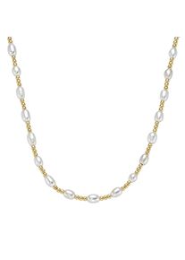 Smart Jewel Damen Perlenkette "mit Kugeln und Süßwasser-Perlen, Silber 925", 45cm, Silber 925 (Sterlingsilber), weiß, Silber 925 (Sterlingsilber),