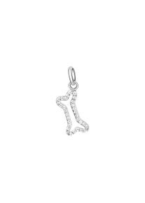 Vivance Damen Ketten-Anhänger "925/- Sterling Silber rhodiniert Knochen", ONE-SIZE, Silber 925 (Sterlingsilber), 0,5 g, weiß, Silber 925