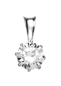 OSTSEE-SCHMUCK Damen Ketten-Anhänger "OSTSEE-SCHMUCK Anhänger Folina 9 mm Anhänger Folina 9 mm", 20 x 10mm, Silber 925 (Sterlingsilber), 2.0 g, weiß,