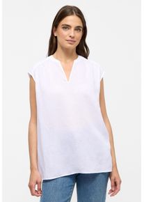Eterna Damen Shirtbluse "LOOSE FIT", weiß, casual, Gr. 46, 38% Leinen, 62% Lyocell, Blusen