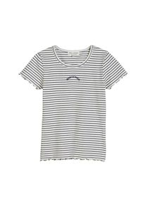 Marc O'Polo MARC O'POLO Damen T-Shirt "aus Bio-Baumwoll-Mix"sky blau stripe, Gr. 176, gestreift, Obermaterial: 96% Baumwolle, 4% Elasthan, Shirts