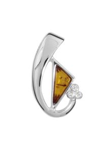 OSTSEE-SCHMUCK Damen Ketten-Anhänger "OSTSEE-SCHMUCK Anhänger Gleiter-Dagny Anhänger Gleiter-Dagny", 24 x 13mm, Silber 925 (Sterlingsilber), 2.9 g,