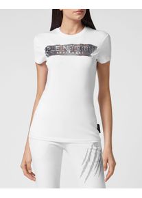Plein Sport Damen T-Shirt "T-Shirt", weiß, Gr. S, Obermaterial: 100% Baumwolle, Shirts