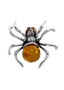OSTSEE-SCHMUCK Damen Ketten-Anhänger "OSTSEE-SCHMUCK Anhänger Gleiter-Spinne Anhänger Gleiter-Spinne", 23 x 21mm, Silber 925 (Sterlingsilber), 2.2 g,