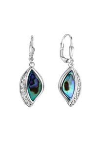 Vivance Damen Paar Ohrhänger "925-Sterling Silber rhodiniert Abalone", ONE-SIZE, Silber 925 (Sterlingsilber), weiß, Silber 925 (Sterlingsilber),