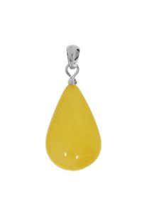 OSTSEE-SCHMUCK Damen Ketten-Anhänger "OSTSEE-SCHMUCK Anhänger", 32 x 14mm, Bernstein, 2.5 g, weiß, Bernstein, Schmuckanhänger